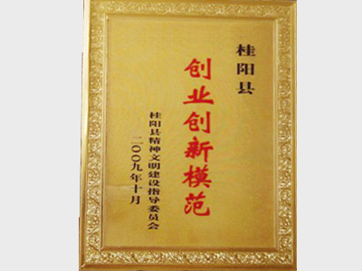 創(chuàng)業(yè)創(chuàng)新模范榮譽(yù)證書(shū)